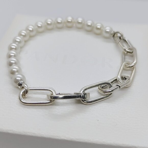 Pandora ME Treated Freshwater Cultured Pearl Bracelet S925 Sterling Silver - Picture 3 of 7
